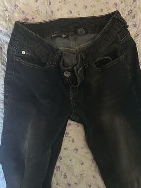 Paris Blues Black Skinny Jeans with Subtle Fade